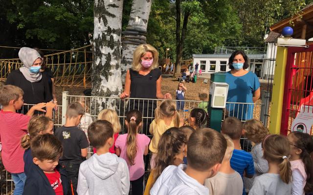 Kurzbesuch im Kindergarten